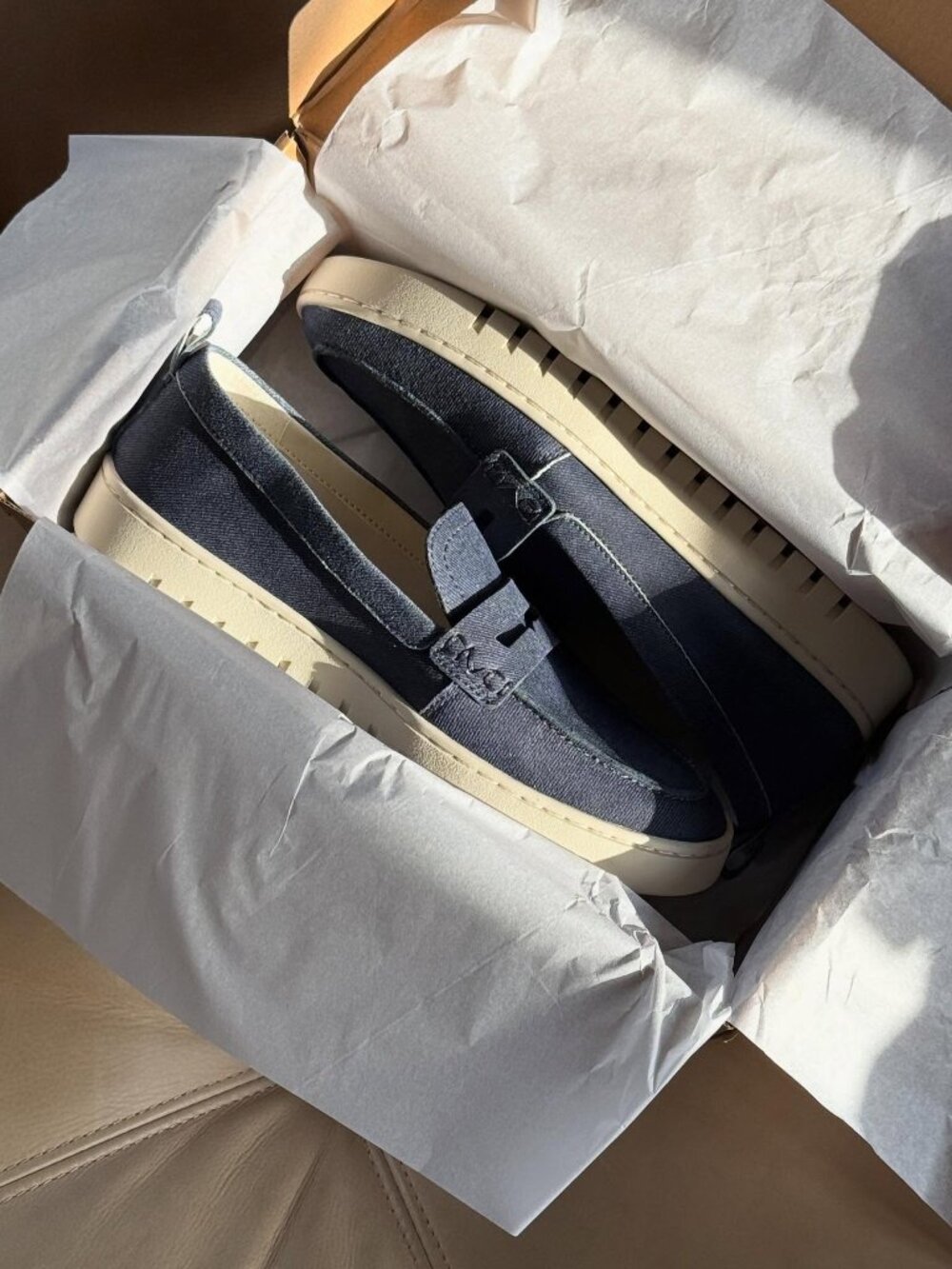 Uptown Loafer in Blue Denim